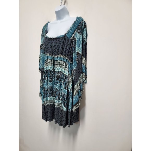 Free People Heart of Gold Mini Dress S charcoal combo - Picture 3 of 10